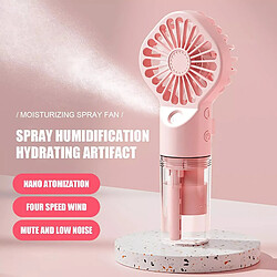 Acheter (Rose) Ventilateur de Brouillard de Pulvérisation d'eau Mini Refroidisseur de Ventilateur Portatif Rechargeable USB