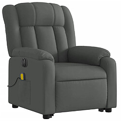 Avis vidaXL Fauteuil inclinable de massage électrique Gris foncé Tissu