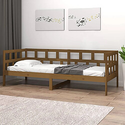 Avis vidaXL Lit de jour sans matelas marron miel bois pin massif 90x200 cm