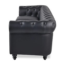 Avis Canapé Chesterfield 3 Places Regency Noir