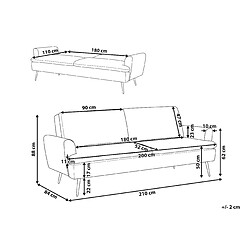 Avis Beliani Canapé-lit VETTRE Blanc cassé Velours