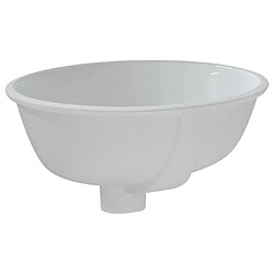 Acheter vidaXL Évier de salle de bain blanc 33x29x16,5 cm ovale céramique