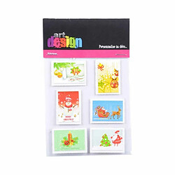 Paris Prix Stickers de Noël 6 Timbres 10x12cm Multicolore