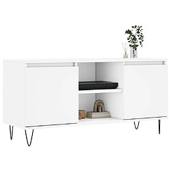 Avis Maison Chic Meuble TV scandinave - Banc TV pour salon blanc 104x35x50 cm bois d'ingénierie -MN92464