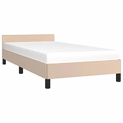 Avis Maison Chic Lit adulte - Cadre Structure de lit avec tête de lit Contemporain Cappuccino 80x200 cm Similicuir -MN16579