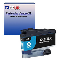 T3AZUR- Cartouche compatible avec Brother LC426 XL pour Brother MFC-J4335DW, MFC-J4340DW, MFC-J4340DWE Cyan