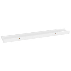 Avis vidaXL Étagères murales 2 pcs Blanc brillant 60x9x3 cm