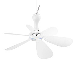 Universal Ventilateur de plafond USB à 6 feuilles 5V Ventilateur refroidisseur d'air alimenté par USB Suspension de tente de 16,5 pouces Camping Dortoir extérieur Lit domestique | Gadget USB