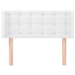 Avis Maison Chic Tête de lit scandinave avec oreilles,meuble de chambre Blanc 93x16x78/88 cm Similicuir -MN96138