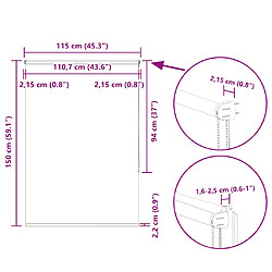 vidaXL Store enrouleur occultant largeur du tissu 110,7 cm polyester pas cher