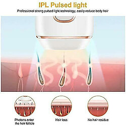 Chrono L'épilateur à lumière pulsée IPL 999999 clignote, avec 2 modes d'épilation, 5 niveaux d'énergie, écran LCD(Noir)
