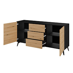 Avis Bestmobilier Peter - buffet bas - bois et noir - 154 cm - style industriel