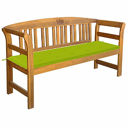 Maison Chic Banc de jardin | Banquette de jardin | Chaise Relax avec coussin 157 cm Bois d'acacia massif -MN37234