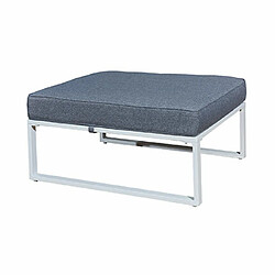 Acheter Mes Salon de jardin en aluminium 4 places + pouf + table basse rectangle