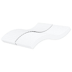 vidaXL Matelas en mousse blanc 180x220 cm dureté H2 H3