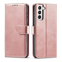 Ozzzo magnet coque elegant coque cover flip cover samsung galaxy s22 + (s22 plus) rose