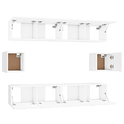 Acheter vidaXL Ensemble de meubles TV 6 pcs Blanc Bois d'ingénierie