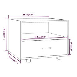 vidaXL Table basse chêne marron 55x55x40 cm bois d'ingénierie pas cher