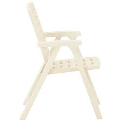 Avis vidaXL Chaises de jardin 2 pcs Plastique Blanc