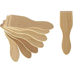 Lot de 8 spatules en bois lagrange - multiples usages : raclette, mini crêpes, plancha