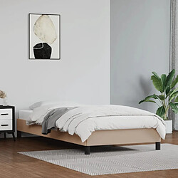 vidaXL Cadre de lit sans matelas cappuccino 100x200 cm similicuir