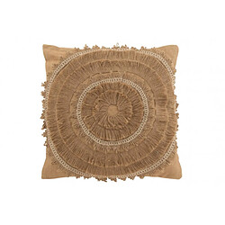 Dansmamaison Coussin Bruno Carre Jute/Cotton Marron