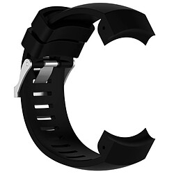 Wewoo Bracelet pour montre connectée Dragonne de remplacement en silicone SUUNTO Core ALU Noir