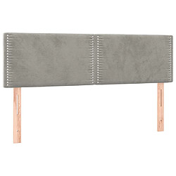 Acheter Maison Chic Tête de lit moderne à LED lumineuse pour chambre - Décoration de lit Gris clair 144x5x78/88 cm Velours -MN27357