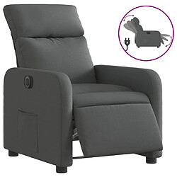 vidaXL Fauteuil inclinable électrique Gris foncé Tissu