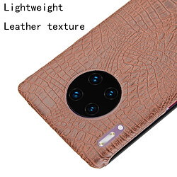 Wewoo Coque Rigide Pour Huawei Mate 30 Pro Antichoc Crocodile Texture PC + PU Case Brown pas cher