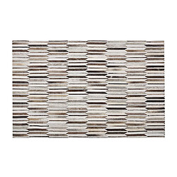 Acheter Beliani Tapis patchwork en cuir beige et marron 140 x 200 cm KULALAR