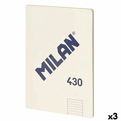 Carnet Milan 430 Beige A4 48 Volets 21 x 29,7 cm (3 Unités)