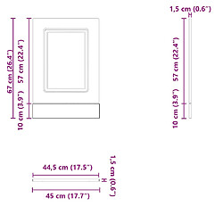 vidaXL Panneau de lave-vaisselle Kalmar vieux bois 45x1,5x67 cm pas cher