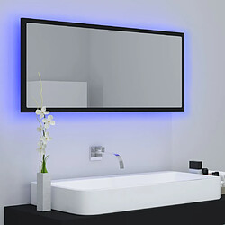 Avis Maison Chic Miroir à LED,Miroir Lumineux LED de salle de bain Noir 100x8,5x37 cm Acrylique -MN91429