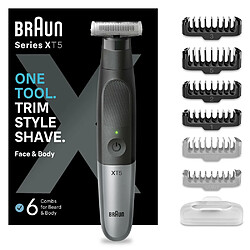 Braun Tondeuse A Barbe et Rasoir Pour Le Corps et Le Visage - XT5200 - Noir/Gris