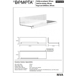 Bemeta - Maison De La Tendance Etagère, porte-objet NIVA en acier inoxydable avec adhésive 30 x5 9,7 cm pas cher