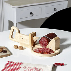 Pick And Drink Trancheuse charcuterie ronde en bois.