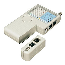 testeur de câblage - rj45 / rj11 / rj12 / bnc et usb - gigamédia 908ctr2