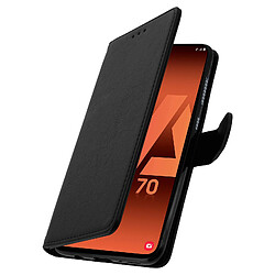 Avizar Housse Samsung Galaxy A70 Étui Porte-carte Support Stand Noir