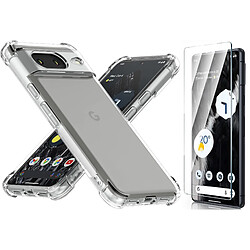 Coque Silicone Transparente Angles Renforces + Verre Trempe Pour Google Pixel 8 Little Boutik©