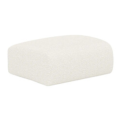 Avis Vente-Unique Pouf en tissu bouclette blanc POGNI de Maison Céphy