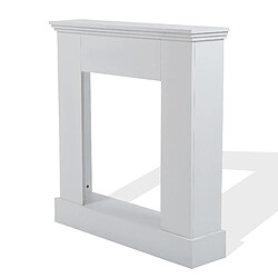 Avis Mobili Rebecca Cadre Decoratif Manteau de Cheminée Bois Blanc 98x93x23