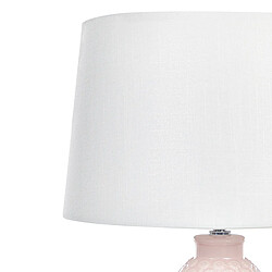 Beliani Lampe à poser en céramique rose ZARIMA pas cher