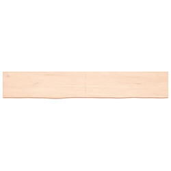 Avis vidaXL Étagère murale 180x30x(2-4) cm bois de chêne massif non traité