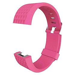 Acheter Wewoo Bracelet Magenta pour Montre Fitbit Charger 2 Diamant Texture TPU, Longueur: 23cm