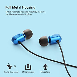 GUPBOO GGMM C700 Metal Headphones In-Ear Headphones avec micro 3.5mm Bass Headsets Casque pour téléphone Casque pour PC Gaming Headset