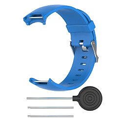 Avis Wewoo Bracelet pour montre connectée en silicone Garmin Approach S3 bleu