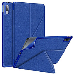 Etui en PU Sommeil/Réveil avec support origami bleu pour votre Lenovo Tab P11 Pro J716/TB-J706F