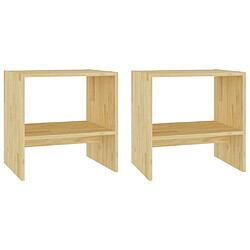 vidaXL Tables de chevet 2 pcs 40x30,5x40 cm Bois de pin massif