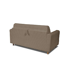 Avis Inside 75 Canapé VIRGOLA convertible express matelas 16 cm sommier lattes 160 cm velours ambience dune